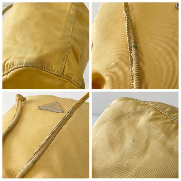 Prada yellow vela nylon drawstring pouch - Picture 7 of 12